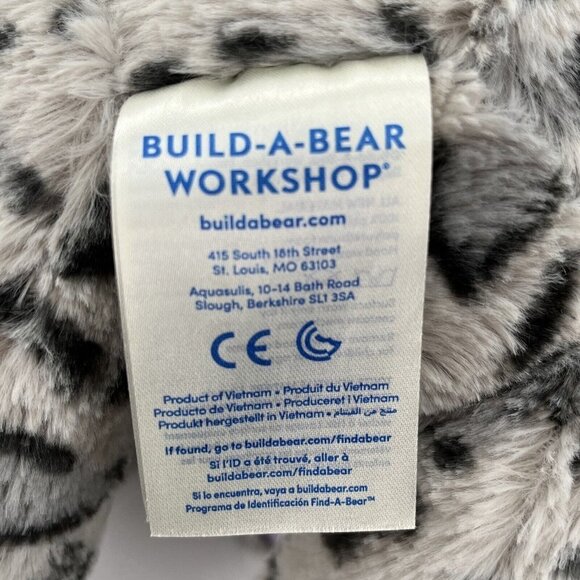 Sparkle Snow Leopard Teal Eyes Build A Bear Plush Purple Feet Spots RETIRED Rare - Picture 6 of 9